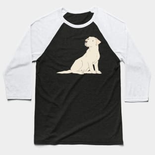 Cream Labrador Dog Baseball T-Shirt